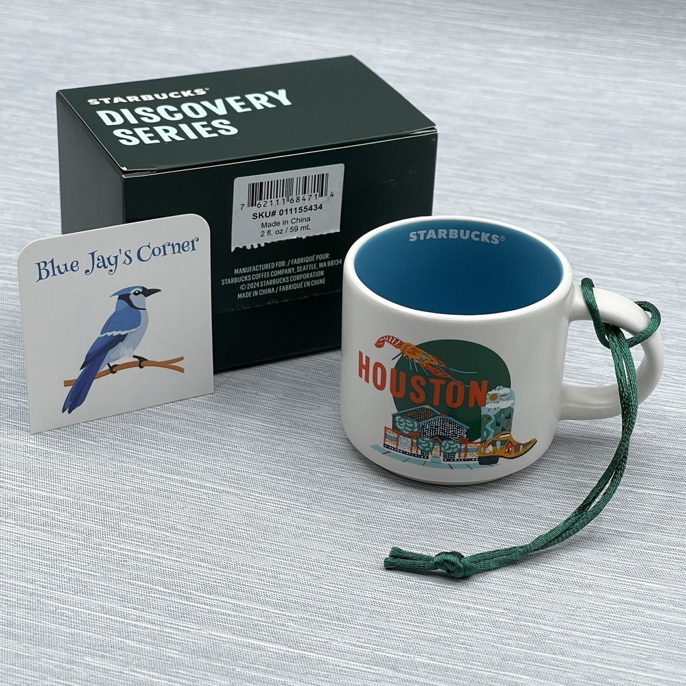 Starbucks Mug Houston Demi Tasse Discovery Series 2oz Espresso Texas Ornament - Picture 2 of 6